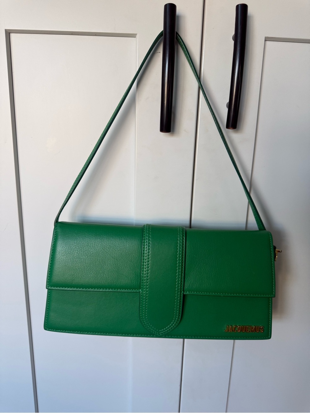 Jacquemus Long Le Bambino Leather Shoulder Bag – Green - Picture 2 of 6